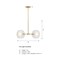 Designers Fountain Sky Fall 4-Light Brushed Gold Contemporary Geometric Chandelier for Dining Rooms D311C-4CH-BG - alternate 5